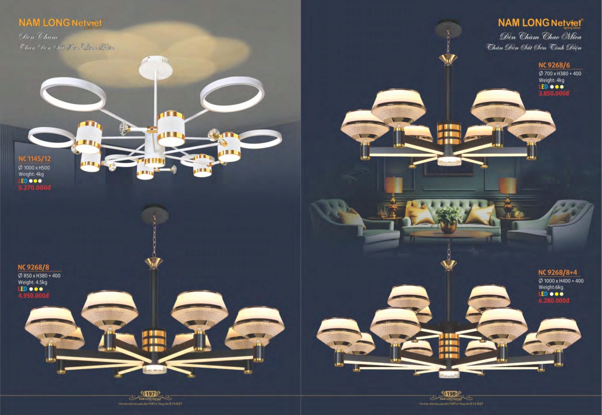 Bảng giá đèn trang trí Nam Long